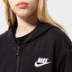 Vaikiškas džemperis NIKE DŽEMPERIS UŽSEGAMAS SU GOBTUVU NIKE CLB FLC GIRL dc7118-010 spalva juoda