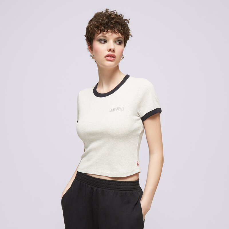 LEVI'S MARŠKINĖLIAI GRAPHIC RINGER MINI TEE GREYS