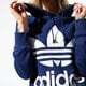 Moteriškas džemperis ADIDAS DŽEMPERIS TREFOIL HOODIE ADICOLOR dv2568 spalva tamsiai mėlyna