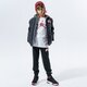 Vaikiškos rudeninės striukės JORDAN DŽEMPERIS UŽSEGAMAS SU GOBTUVU   JUMPMAN CLASSIC PUFF 957917-023 spalva juoda