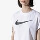 Moteriški marškinėliai NIKE MARŠKINĖLIAI W NSW SWSH MARŠKINĖLIAI CROP SS ar3064-100 spalva balta