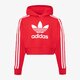 Vaikiškas džemperis ADIDAS DŽEMPERIS SU GOBTUVU CROPPED HOODIE ic3097 spalva raudona