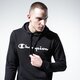 Vyriškas džemperis CHAMPION DŽEMPERIS SU GOBTUVU BASIC HOODY KANGAROO 215494kk001 spalva juoda