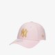 Moteriška kepurė su snapeliu NEW ERA KEPURĖ WMNS METALLIC LOGO 940 NYY PNK NEW YORK YANKE 60222534 spalva rožinė