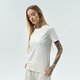 Moteriški marškinėliai ADIDAS MARŠKINĖLIAI 3 STRIPES TEE h33573 spalva rusvai gelsva