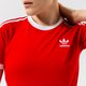 Moteriški marškinėliai ADIDAS MARŠKINĖLIAI 3 STRIPES TEE h33575 spalva raudona