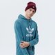 Vyriškas džemperis ADIDAS DŽEMPERIS SU GOBTUVU TREFOIL HOODIE gn3461 spalva mėlyna
