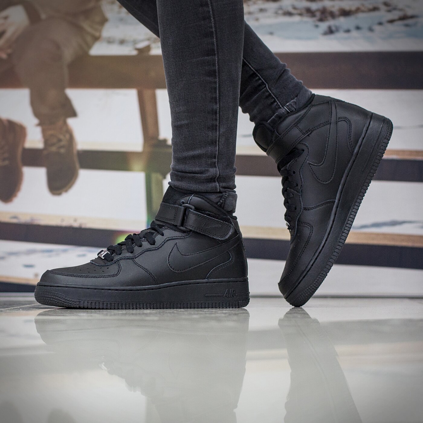 nike air force 1 mid sizeer