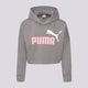 Vaikiškas džemperis PUMA DŽEMPERIS SU GOBTUVU   GIRLS' CORE CROP HOODIE JUN 84868603 spalva pilka