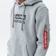 Vyriškas džemperis ALPHA INDUSTRIES DŽEMPERIS SU GOBTUVU ALPHA BLOCK LOGO HOODY 118338-17 spalva pilka