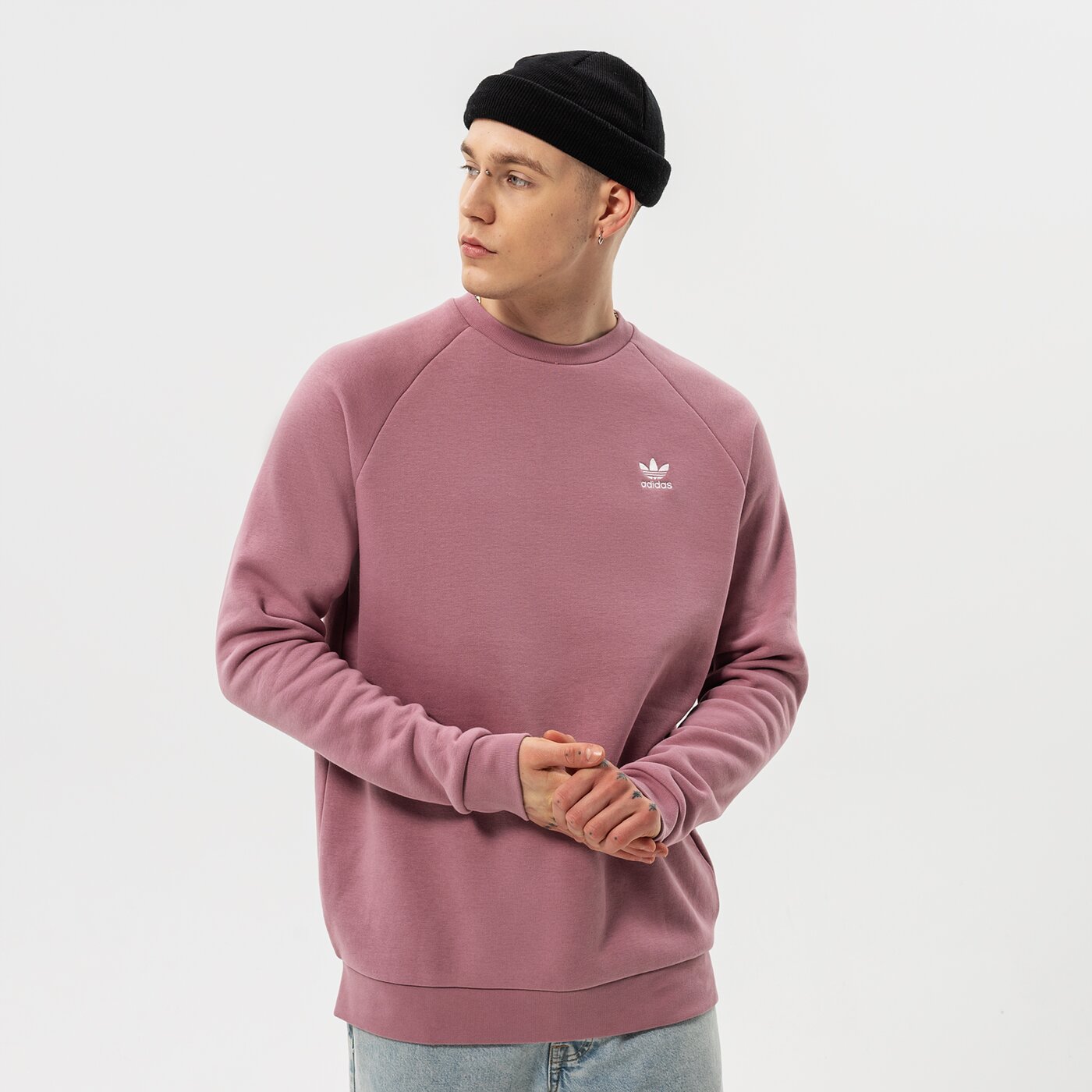 Vyriškas džemperis ADIDAS DŽEMPERIS ESSENTIAL CREW he9430 spalva violetinė