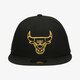 Vyriška kepurė su snapeliu NEW ERA KEPURĖ METALLIC LOGO 950 BULLS CHICAGO BULLS BLK 60222304 spalva juoda