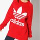 Moteriškas džemperis ADIDAS DŽEMPERIS OVERSIZED SWEAT ADICOLOR dh3140 spalva raudona