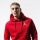 Vyriška žieminė striukė JORDAN DŽEMPERIS SPORTSWEAR JUMPMAN FLEECE MEN'S PULLOVER 940108-687 spalva raudona