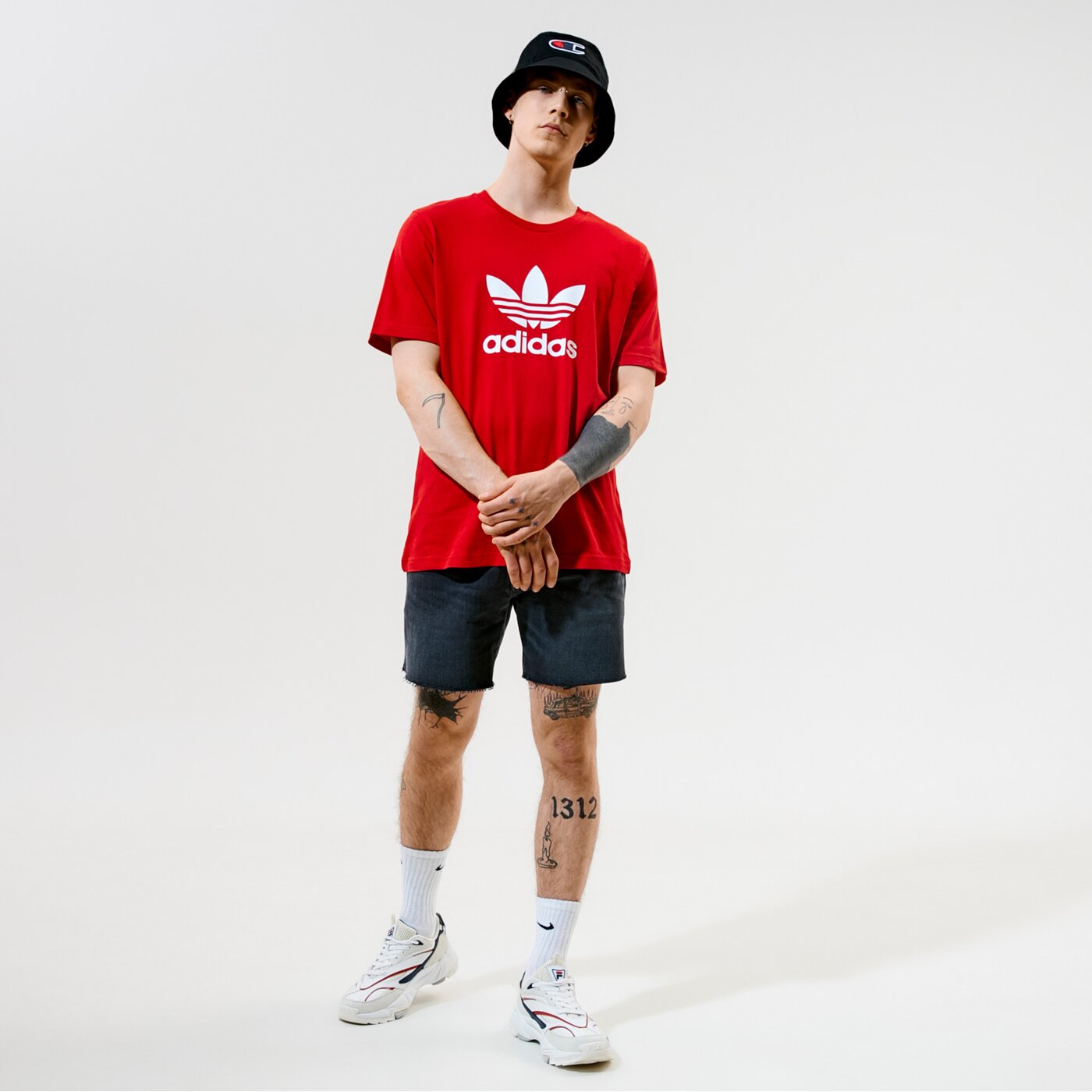 Vyriški marškinėliai ADIDAS MARŠKINĖLIAI TREFOIL MARŠKINĖLIAI gn3468 spalva raudona