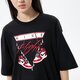 Moteriški marškinėliai JORDAN MARŠKINĖLIAI W J FLIGHT SHOE GFX OS TEE dv1411-010 spalva juoda