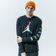 Vyriški marškinėliai JORDAN MARŠKINĖLIAI M J SPRTDNA LS CREW cn3502-011 spalva tamsiai mėlyna