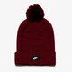 Vaikiška kepurė NIKE KEPURĖ  ŽIEMINĖ U NK BEANIE RED SSNL 878119677 spalva tamsiai raudona