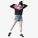 Moteriškas džemperis NIKE DŽEMPERIS W NSW HRTG HOODIE FLC ar2509-011 spalva rožinė