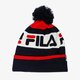 Vaikiška kepurė FILA KEPURĖ  ŽIEMINĖ INTARSIA KNITTED BEANIE 686036g06 spalva tamsiai mėlyna