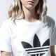 Moteriški marškinėliai ADIDAS MARŠKINĖLIAI TREFOIL TEE fm3306 spalva balta