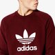 Vyriškas džemperis ADIDAS DŽEMPERIS TREFOIL CREW ADICOLOR dm7835 spalva tamsiai raudona
