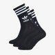 Moteriškos kojinės ADIDAS 3 PACK SOLID MID CREW SOCKS  gd3576 spalva juoda