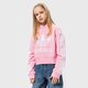 Vaikiškas džemperis ADIDAS DŽEMPERIS SU GOBTUVU CROPPED HOODIE GIRL hd2008 spalva rožinė