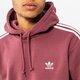 Vyriškas džemperis ADIDAS DŽEMPERIS SU GOBTUVU 3-STRIPES HOODY he9478 spalva tamsiai raudona