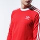 Vyriški marškinėliai ADIDAS MARŠKINĖLIAI 3-STRIPES LS T fm3776 spalva raudona