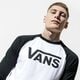 Vyriški marškinėliai VANS MARŠKINĖLIAI MN VANS   CLASSIC RAGLAN WHITE/BLACK vn0002qqyb21 spalva balta