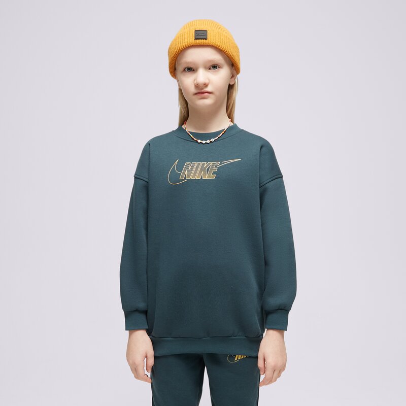 NIKE DŽEMPERIS G NSW CLUB FLC BF CREW LS SHNE GIRL