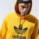 Vyriškas džemperis ADIDAS DŽEMPERIS SU GOBTUVU TREFOIL HOODIE gd9923 spalva geltona