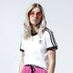 Moteriški marškinėliai ADIDAS MARŠKINĖLIAI 3 STR TEE ed7483 spalva balta