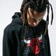 Vyriškas džemperis NEW ERA DŽEMPERIS NBA GRAPHIC OVERLAP HOODY CHIBUL BLK 12033467 spalva juoda