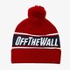Vaikiška kepurė VANS KEPURĖ  ŽIEMINĖ OFF THE WALL POM BEANIE vn0a2yr7tn31 spalva raudona
