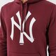 Vyriškas džemperis NEW ERA DŽEMPERIS SU GOBTUVU NYY MRN MLB APPAREL NEW YORK YA 11863699 spalva tamsiai raudona