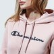 Moteriškas džemperis CHAMPION DŽEMPERIS SU GOBTUVU HOODED SWEATSHIRT 113207ps144 spalva rožinė