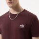 Vyriški marškinėliai ALPHA INDUSTRIES MARŠKINĖLIAI BASIC T SMALL LOGO 188505-21 spalva tamsiai raudona