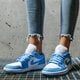 Moteriški kedai WMNS AIR JORDAN 1 LOW ao9944-441 spalva mėlyna