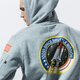 Vyriškas džemperis ALPHA INDUSTRIES DŽEMPERIS Z   KAPTUREM SPACE SHUTTLE HOODY 178317-17 spalva pilka