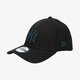 Vyriška kepurė su snapeliu NEW ERA KEPURĖ ESSENTIAL 39THIRTY NYY BLK/GRN NEW YORK YANKE 12285505 spalva juoda