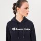 Moteriškas džemperis CHAMPION DŽEMPERIS SU GOBTUVU HOODED SWEATSHIRT 115687bs501 spalva tamsiai mėlyna