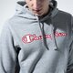 Vyriškas džemperis CHAMPION DŽEMPERIS SU GOBTUVU LOGO HOODY 215496em006 spalva pilka