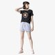 Moteriški marškinėliai CONVERSE MARŠKINĖLIAI SS   CONVERSE OMBRE CP CREW TEE 10017088-a02 spalva juoda