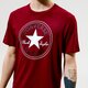 Vyriški marškinėliai CONVERSE MARŠKINĖLIAI SS CHUCK PATCH TEE 10007887-a28 spalva tamsiai raudona