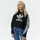 Vaikiškas džemperis ADIDAS DŽEMPERIS SU GOBTUVU CROPPED HOODIE GIRL h32337 spalva juoda