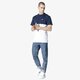 Vyriški marškinėliai VANS MARŠKINĖLIAI SS MN COLORBLOCK TEE NVY/WHT vn0a3czd5s21 spalva tamsiai mėlyna