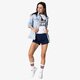 Moteriški šortai ADIDAS ŠORTAI 3 STR SHORT ADICOLOR dv2559 spalva tamsiai mėlyna
