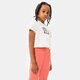 Vaikiški marškinėliai NIKE MARŠKINĖLIAI G NSW TEE SUN SWOOSH CROP GIRL dq4376-133 spalva balta